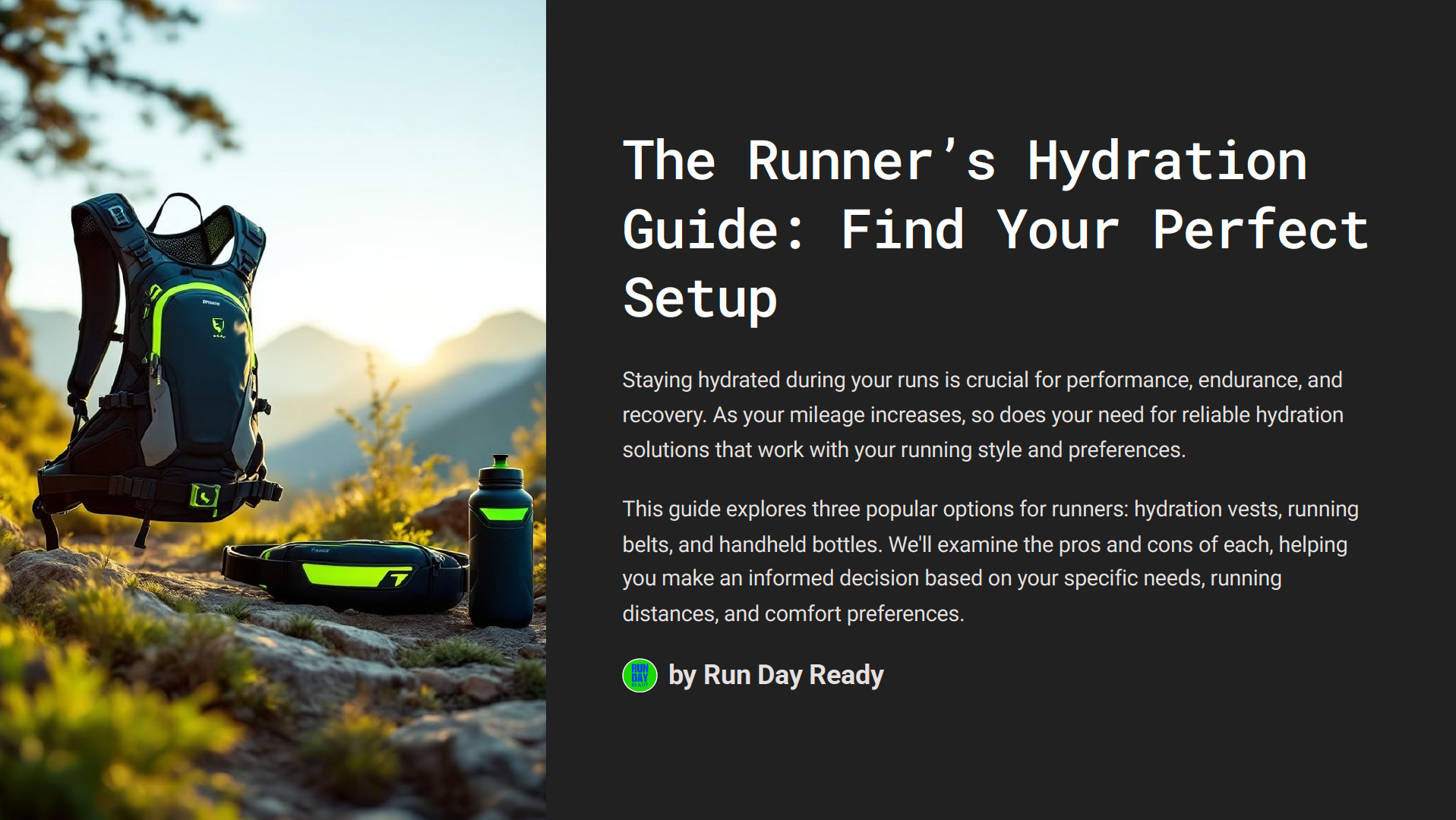 The Runner’s Hydration Guide: Find Your Perfect Setup