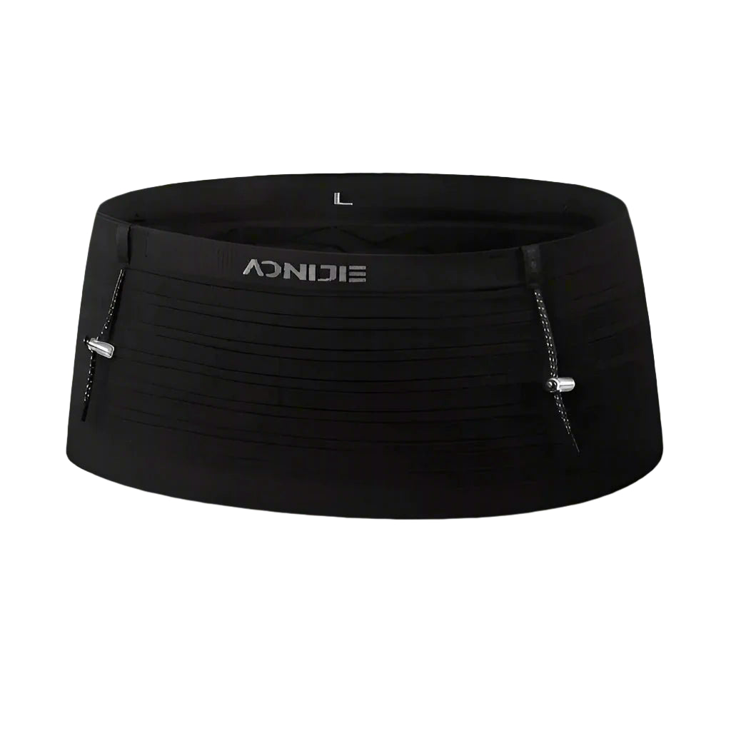 Black Woven Running Belt - Run Day Ready